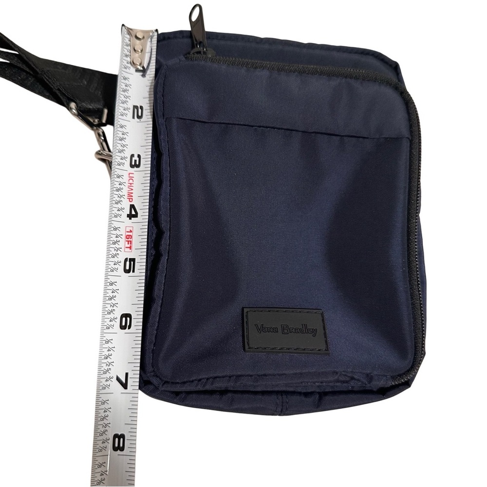 Vera Bradley Unisex Lighten Up Navy Zip Crossbody Compact Bag Adjustable Strap - Picture 10 of 14